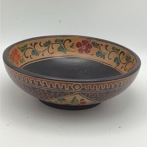 Handcrafted Batik Decorative Wood Bowl